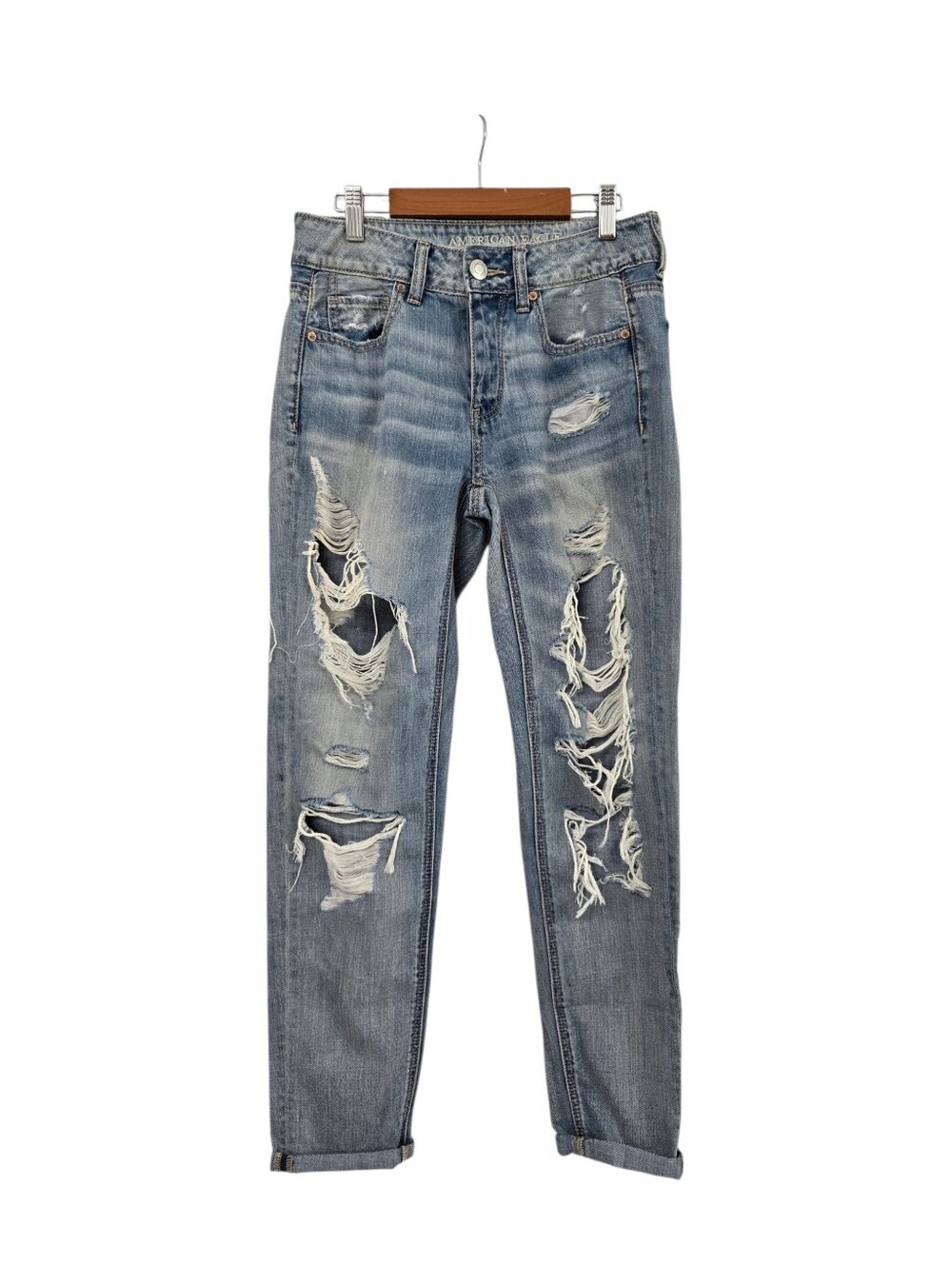 American Eagle Tomgirl Distressed Jeans